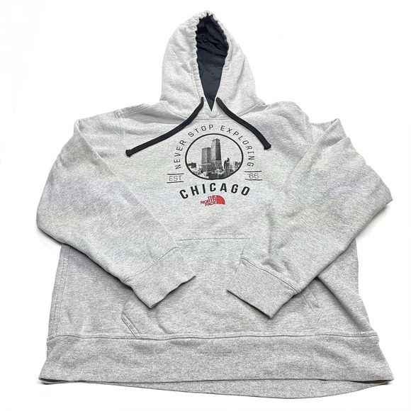 The North Face Other - The North Face Hoodie Sweatshirt Chicago Pullover Gray Hooded Men's XL